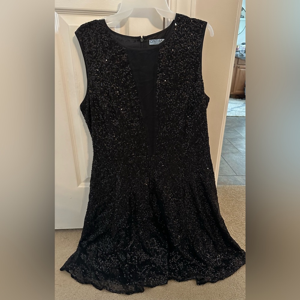 Cynthia, Cynthia Rowley black sequin dress